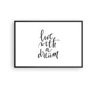Poster 91x61cm Scritto a mano dal vivo un sogno Stampe Immagini Quadri Moderni