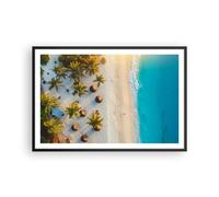 Poster 91x61cm Spiaggia Palme Esotismo Stampe Immagini Quadri Moderni Murale