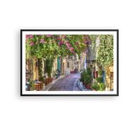 Poster 91x61cm Strada decorazione fiori grecia Stampe Immagini Quadri Moderni
