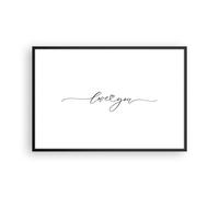 Poster 91x61cm Ti amo scritto a mano Stampe Immagini Quadri Moderni Murale