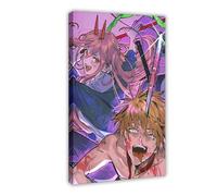 Poster a tema anime, motivo: Azione, Avventura, Fantasy Chainsaw Man 2, stampa su tela, decorazione per camera da letto, ufficio, camera da letto, regalo, dimensione: 30 x 45 cm