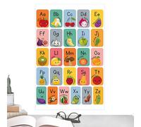 Poster ' ABC con boilet board, decorazione da parete educativa con retro autoadesivo, grafico di apprendimento prescolare e elementare per l'educazione domestica