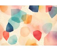 Poster acquerello astratto arte da parete - stampa d'arte moderna per...