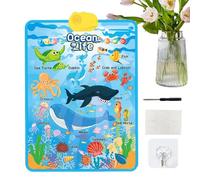 Poster Alfabeto elettronico da parete - Apprendimento audio e testo per bambini 1-3 anni | Poster interattivo e numeri con pianoforte | 41 x 55,5 cm PVC, con gancio e nastro, 310 g