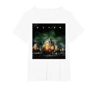 Poster Alien Xenomorph Eggs Movie Maglietta, Donna Plus-Size, Bianco, 2X