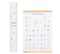 Poster "All My Firsts: My First Times" per neo genitori per tracciare le pietre miliari del bambino e personalizzabile con date, regali per neonati, più originale delle carte traguardi, include