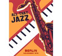 Poster All That Jazz Berlin Sassofono e Pianoforte Wall Art -...