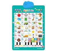 Poster Alphabet Mural - Gioco di pianoforte con canzoni e numeri, poster interattivo di apprendimento del vocabolario degli animali, per 1 - 6 anni, ragazzi, ragazze, genitori, scuola materna, scuola