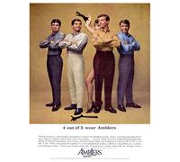 Poster Amblers Slacks Retro Uomo Moda Pubblicità Wall Art -...