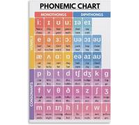 poster American English Phonemic Chart Poster - Pronunciation Guide Wall Art, Language Learning Decor for Classroom & Study(Unframed,16x24inch(40x60cm))