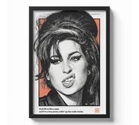 Poster Amy Winehouse con QR Code Canzone Personalizzata Stampa Artistica 30x40