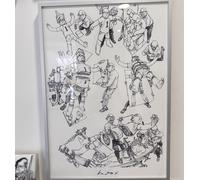 Poster anatomico ritratto Kim Jung Gi formato A3 solo stampa collezione uffic...