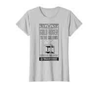 Poster Anime di One Piece Gold Roger To The Gallows Maglietta, Donna, Argento, L