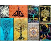 Poster arazzo da parete mandala indiano hippie all'ingrosso all'ingrosso 100%...