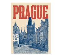 Poster Architettura Praga Arte da Parete - Decorazione Vintage da Viaggio...