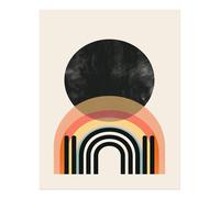 Poster arcobaleno astratto arte da parete - stampa geometrica moderna...