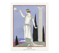 Poster Art da parete moda Art Deco - elegante signora con lampada...