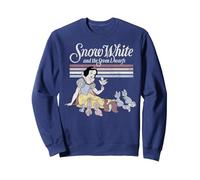 Poster art retrò Disney Biancaneve Felpa, Unisex per adulti, Navy, M