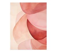 Poster arte da parete astratta - eleganti toni rosa e rosso qualità premium