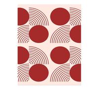 Poster arte da parete astratta moderna - stampa fine art geometrica cerchi rossi