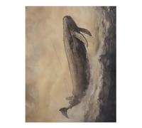 Poster arte da parete Majestic Whale and Ship - Ocean Fantasy Decor Ship Art