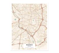 Poster arte da parete mappa della città di Madrid - arredamento urbano...