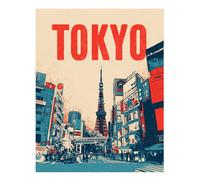 Poster arte da parete paesaggio urbano di Tokyo - arredamento casa stile...