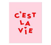 Poster arte da parete tipografia C'est La Vie - arredamento moderno arte moderna