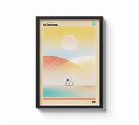 Poster Arte Moderna "Un'Avventura" di Lucio Battisti con QR Code Musica Italiana