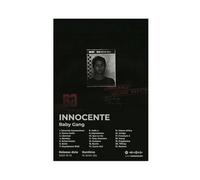 Poster artistico Baby Gang Art Hip Hop Album musicale INNOCENTE Deluxe Edition Cover Tracklist Fan Regalo Cool Rapper Singer Rap Room Decor Poster Wall Art Decor Stampa Dipinti per Soggiorno Bedro