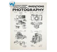 Poster artistico brevetti fotocamera - decorazione invenzioni fotografiche...
