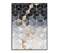 Poster artistico da parete a forma di cubo gradiente per la casa, la stanza, decorazione da parete, A x 21 x 30 cm, squisita fattura, alla moda con bella