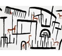 Poster artistico da parete cavallo astratto per arredamento moderno di...