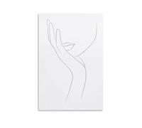 Poster artistico da parete con donne che pensano astratto, stampa artistica su tela, decorazione artistica da parete, 50 x 75 cm