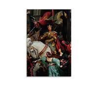 Poster artistico da parete con Frank Dicksee (le due corone), stampa artistica da parete su tela, decorazione per la casa, 40 x 60 cm