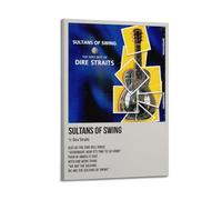 Poster artistico da parete con immagine di Sultans of Swing di Dire Straits per soggiorno, camera da letto, 60 x 90 cm, con cornice