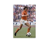 Poster artistico da parete con Johan Cruyff, motivo: atleti patriarcali di calcio e fuoco (5), decorazione artistica da parete per soggiorno e casa, 30 x 45 cm