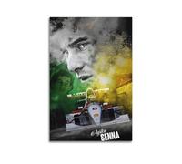 Poster artistico da parete con motivo Ayrton Senna Racer, per camera da letto, decorazione per la casa, da appendere, 20 x 30 cm