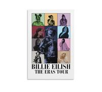 Poster artistico da parete con musica di Billie, poster musicale per stanza, decorazione artistica da parete per camera da letto, 30 x 45 cm
