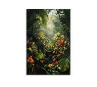 Poster artistico da parete con paradiso tropicale, maestoso paesaggio della foresta pluviale amazzonica, decorazione moderna da appendere, 30 x 45 cm