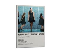 Poster artistico da parete con scritta in inglese "Rumour has it Someone Like You" di The Glee, decorazione artistica da parete per soggiorno, camera da letto, 50 x 75 cm, con cornice
