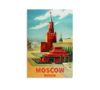 Poster artistico da parete con stampa artistica da parete in stile vintage di Mosca, Russia, stampa artistica su tela, decorazione moderna per la casa, 60 x 90 cm