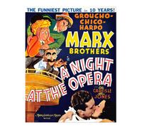 Poster artistico da parete film classico - Una notte all'opera qualità premium