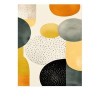 Poster artistico da parete moderno cerchi astratti per arredamento casa...