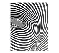 Poster artistico da parete Optical Illusion - Design moderno in bianco e nero