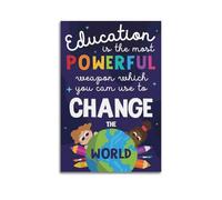 Poster artistico da parete per l'empowerment dell'educazione, decorazione ispiratrice, poster che cambia il mondo, decorazione artistica da parete moderna da appendere, 50 x 75 cm
