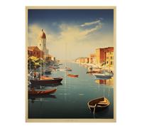 Poster artistico da parete scena del porto sereno - decorazione casa...