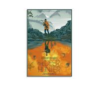 Poster artistico da parete su tela, motivo: The Deer Hunter, decorazione artistica da parete per soggiorno e camera da letto, 50 x 75 cm, senza cornice, stile