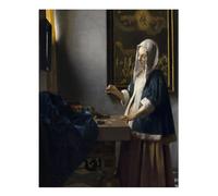 Poster artistico da parete Vermeer - Stampa fine art donna che tiene un...