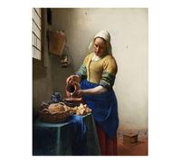 Poster artistico da parete Vermeer - The Milkmaid Classic Dutch Painting